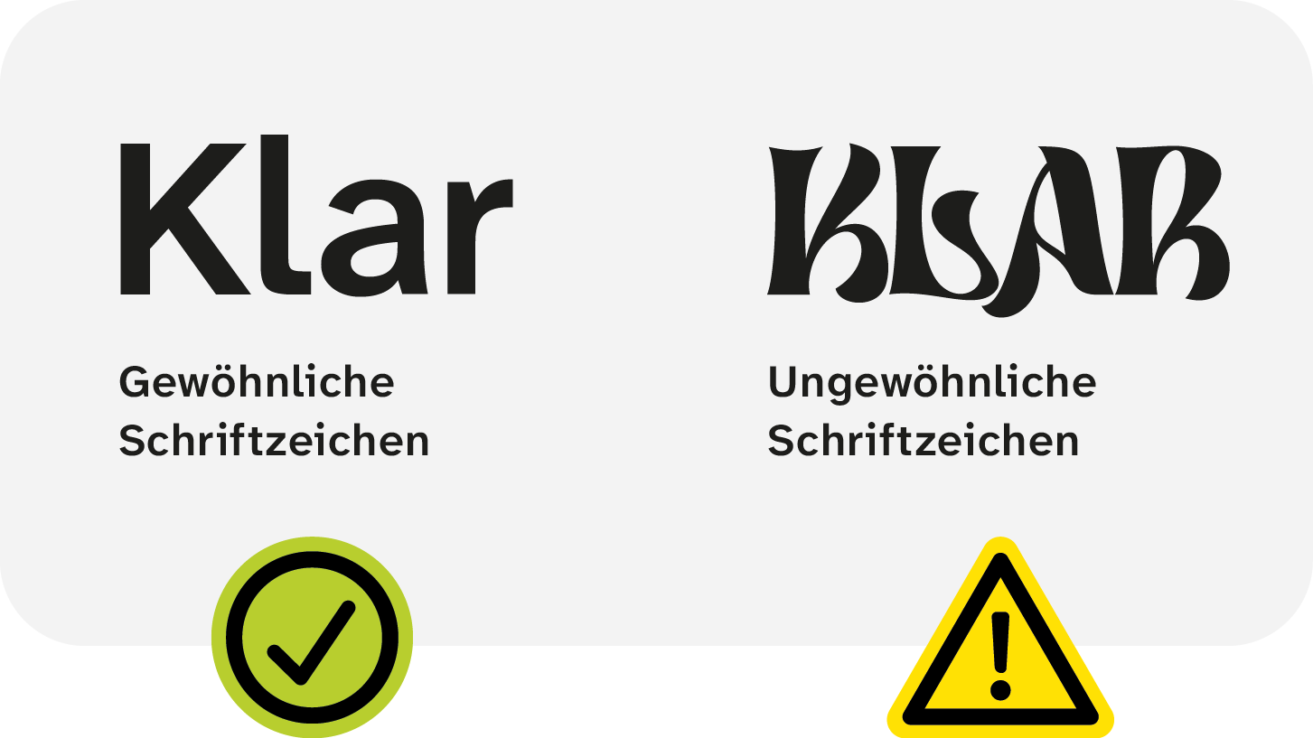 Kriterien zur Auswahl geeigneter Schriftarten für barrierefreie Gestaltung.