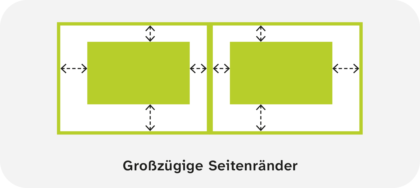 Beispiel für einen barrierefreien Satzspiegel.